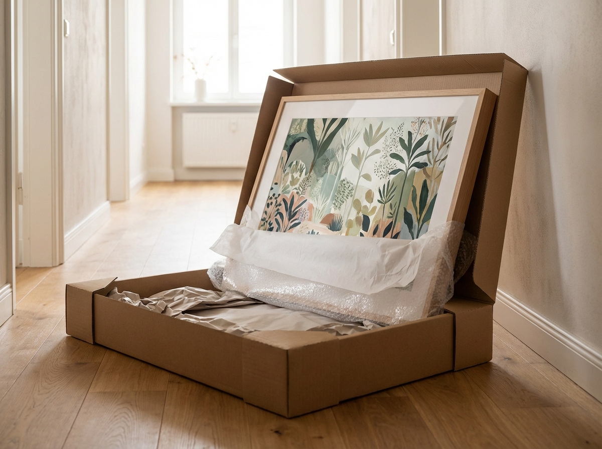 ヨーロッパでカスタム額縁印刷物を注文する方法（自信を持って）：配達、返品、品質